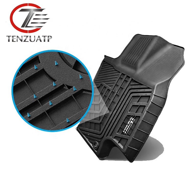 TENZU 2022 индивидуальная пресс-форма ТПЭ автомобильный напольный коврик для Hyundai Santa Fe (5 мест) 2019 2020 2021 2022 автомобильный зимний коврик