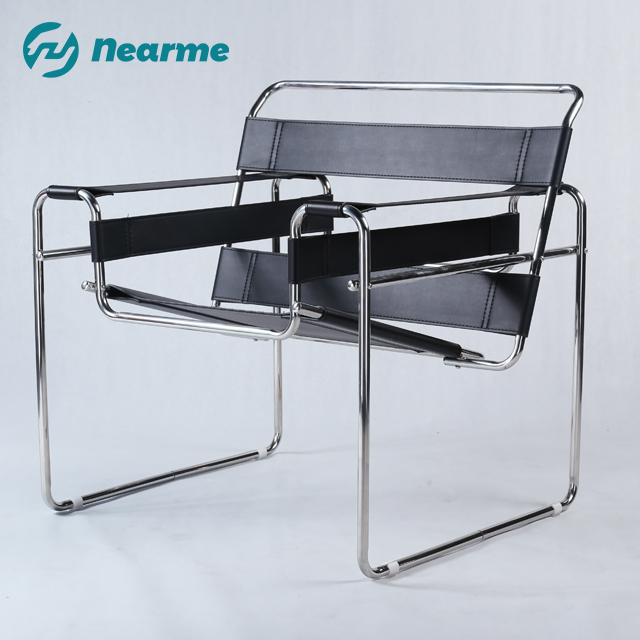 metal stainless steel frame faux leather marcel design bauhaus event leisure modern nordic living room arm wassily chair