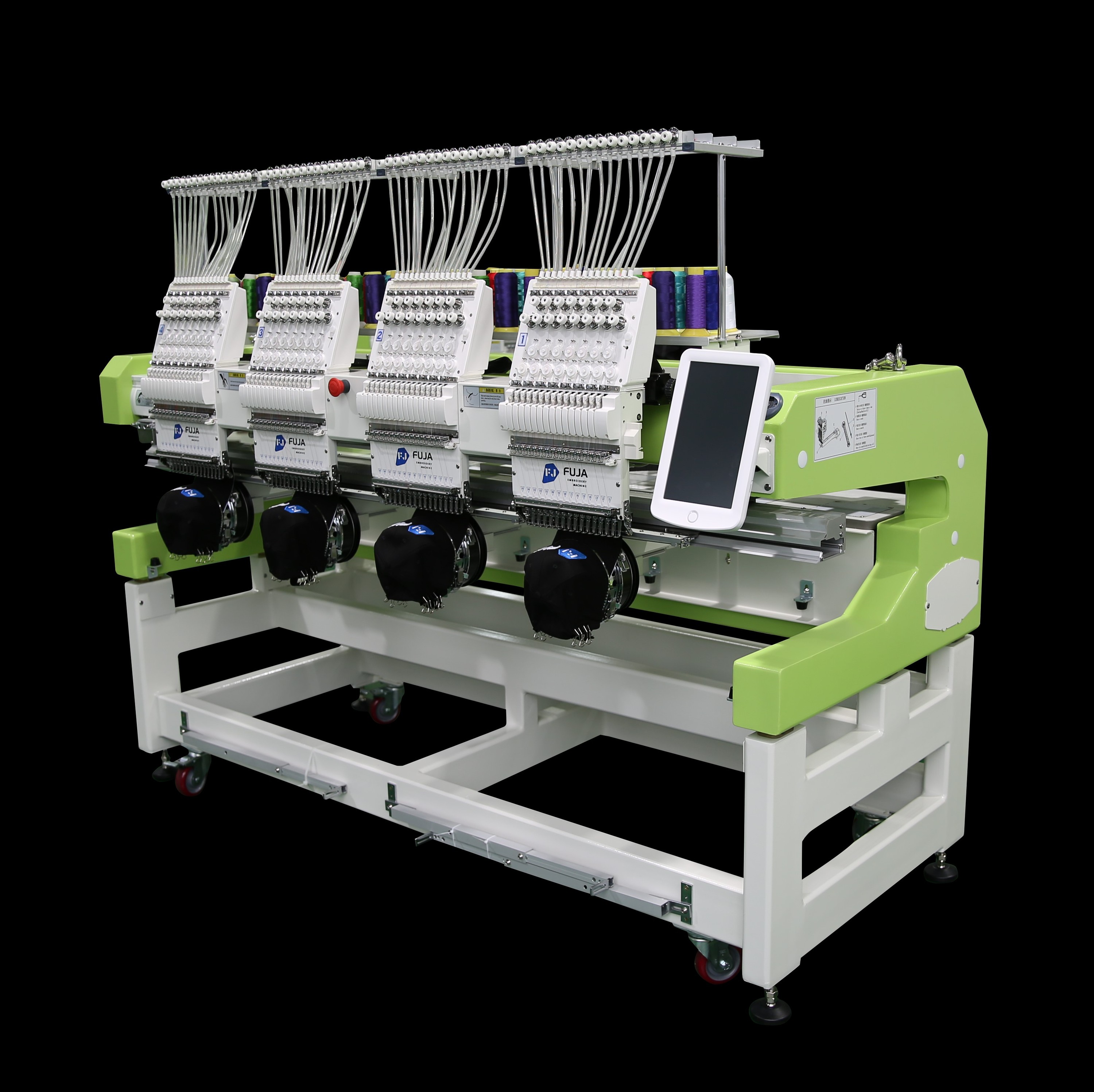 FUJA Embroidery Machine Computerized Embroidery Machine 12/15 Needles 4 Heads Industrial Embroidery Machine