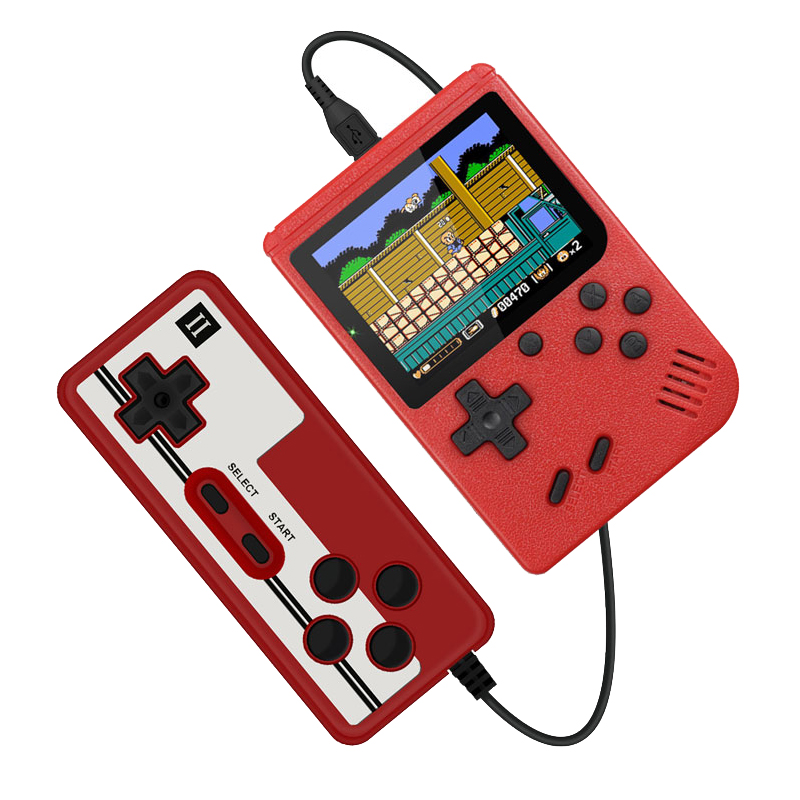 400 in 1 Mini Handheld Game Console Retro Mini Game Machine Rechargeable Battery TV Output 2 player game box
