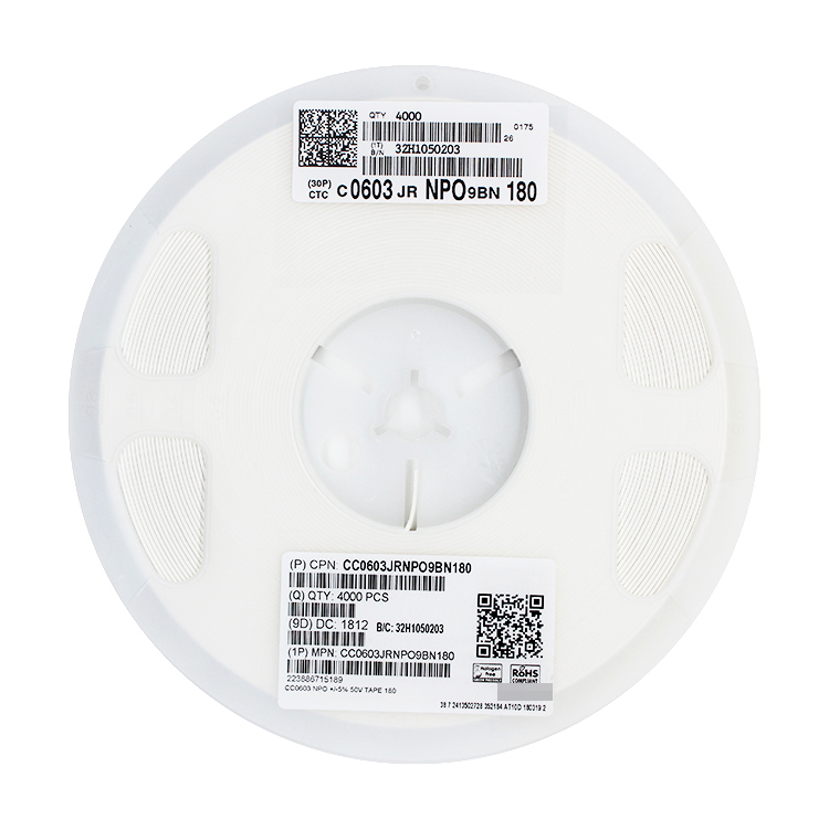 SMD конденсатор MLCC керамический конденсатор 0603 NPO 18PF 5% 50V CC0603JRNPO9BN180