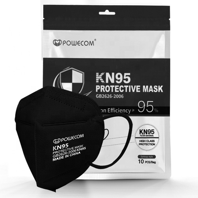 1POWECOM оптовая торговля KN95 маски для лица Китай GB2626 KN95 черная маска фильтр Маска kn95mask респиратор KN95 одноразовая маска