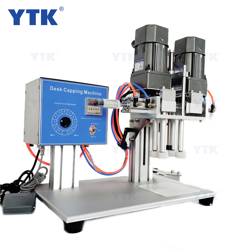 YTK-6100 Высококачественная настольная машина для укупорки бутылок ПЭТ, машина для запечатывания крышек бутылок