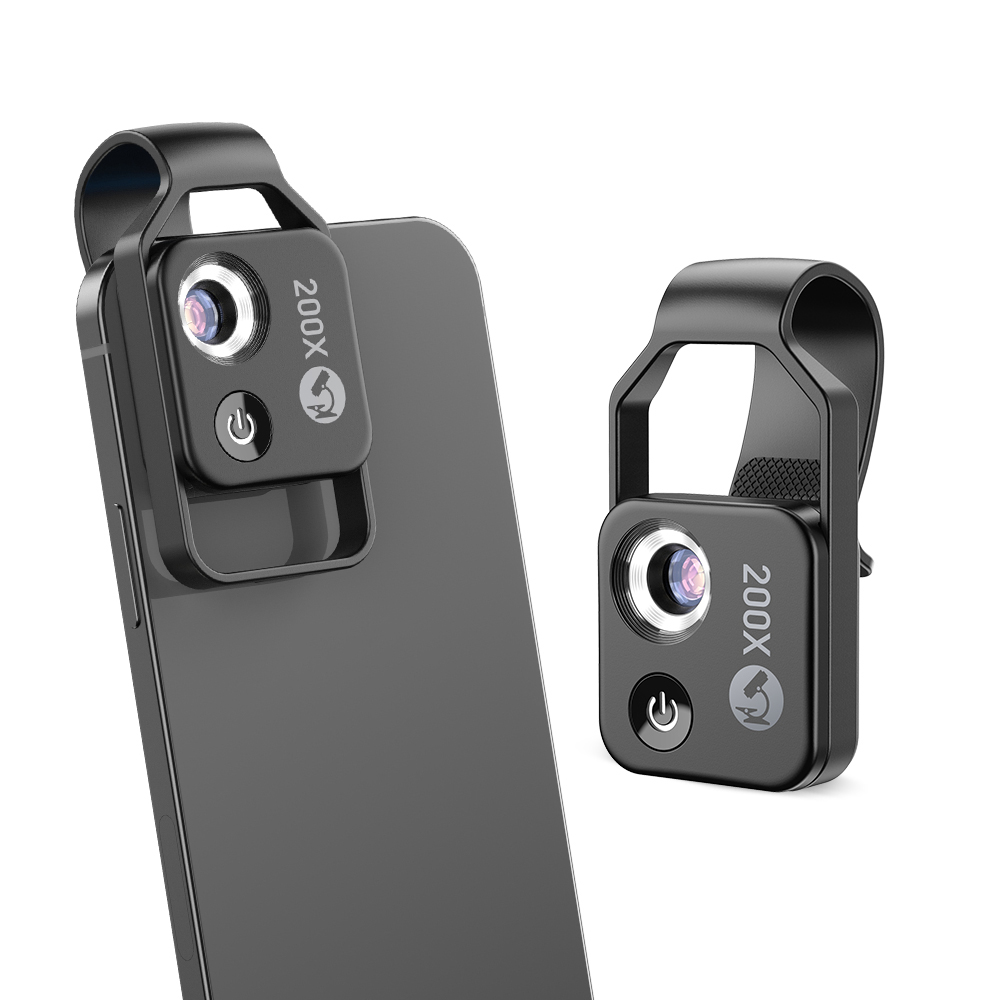 Apexel New Phone Gadget 200x Phone Microscope Lens Macro Camera Lens with Flash Fill Light for Dermatology