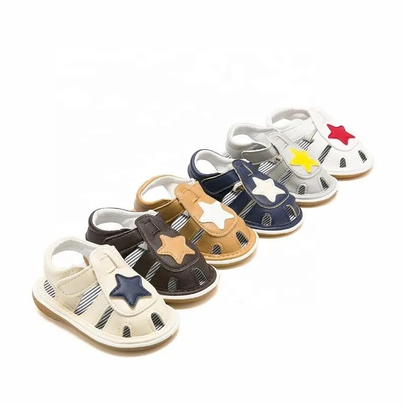 Star Infant Soft Rubber Non Slip Sole Sound Toddler Musical Squeaky Baby Sandals Shoes