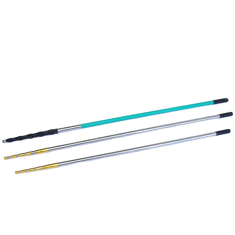 Stainless steel pole telescopic fixed multi-specification double lock harpoon pole