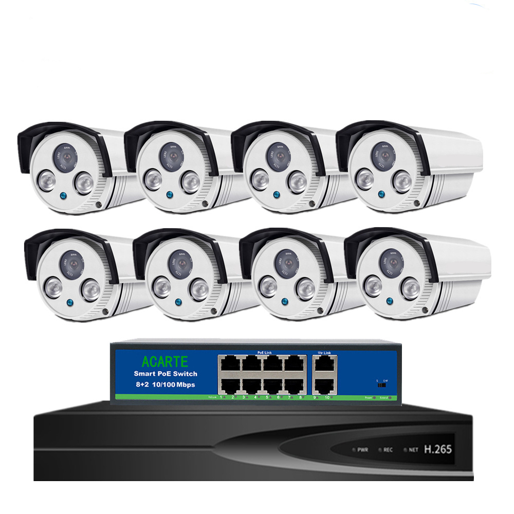 2021 Водонепроницаемая смарт-камера Wi-Fi 5-мегапиксельная POE NVR Kit IP-беспроводное наблюдение Наружная камера видеонаблюдения Камера видеонаблюдения
