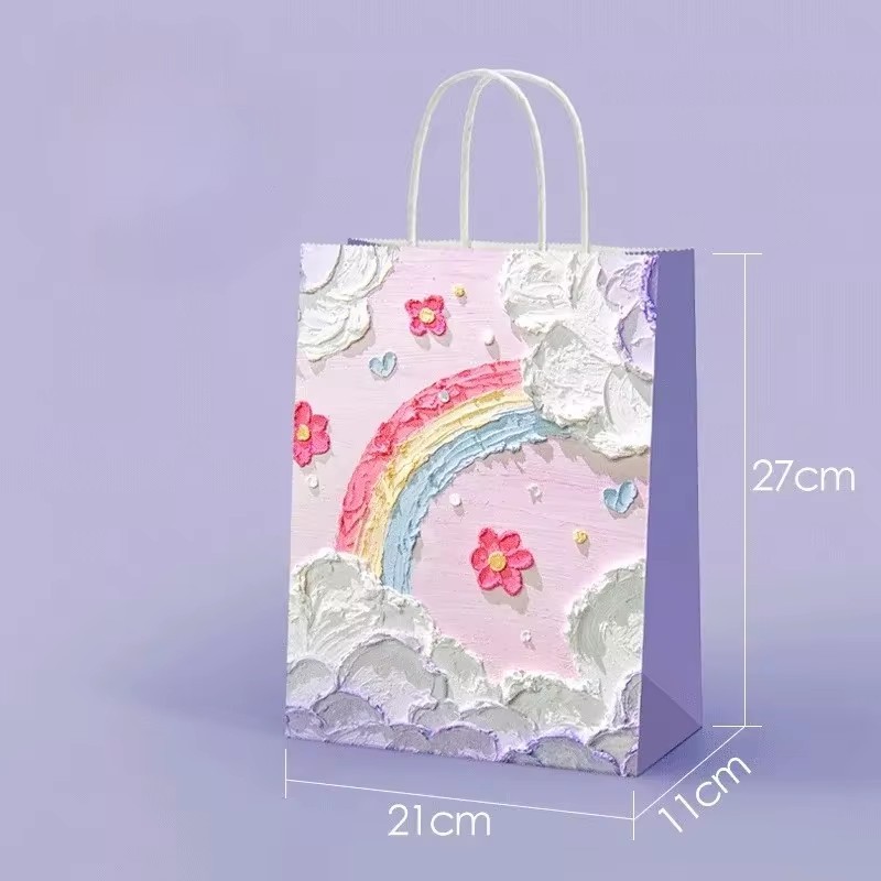 Maker sanrio creative small fresh color gift making machine in pakistan raw material for brown kraft retail shipping paper bag