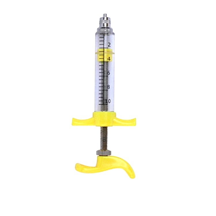 10ml Veterinary Syringe Tools Adjustable Reusable Pet Continuous Injector Tool for Livestock Animal Farms