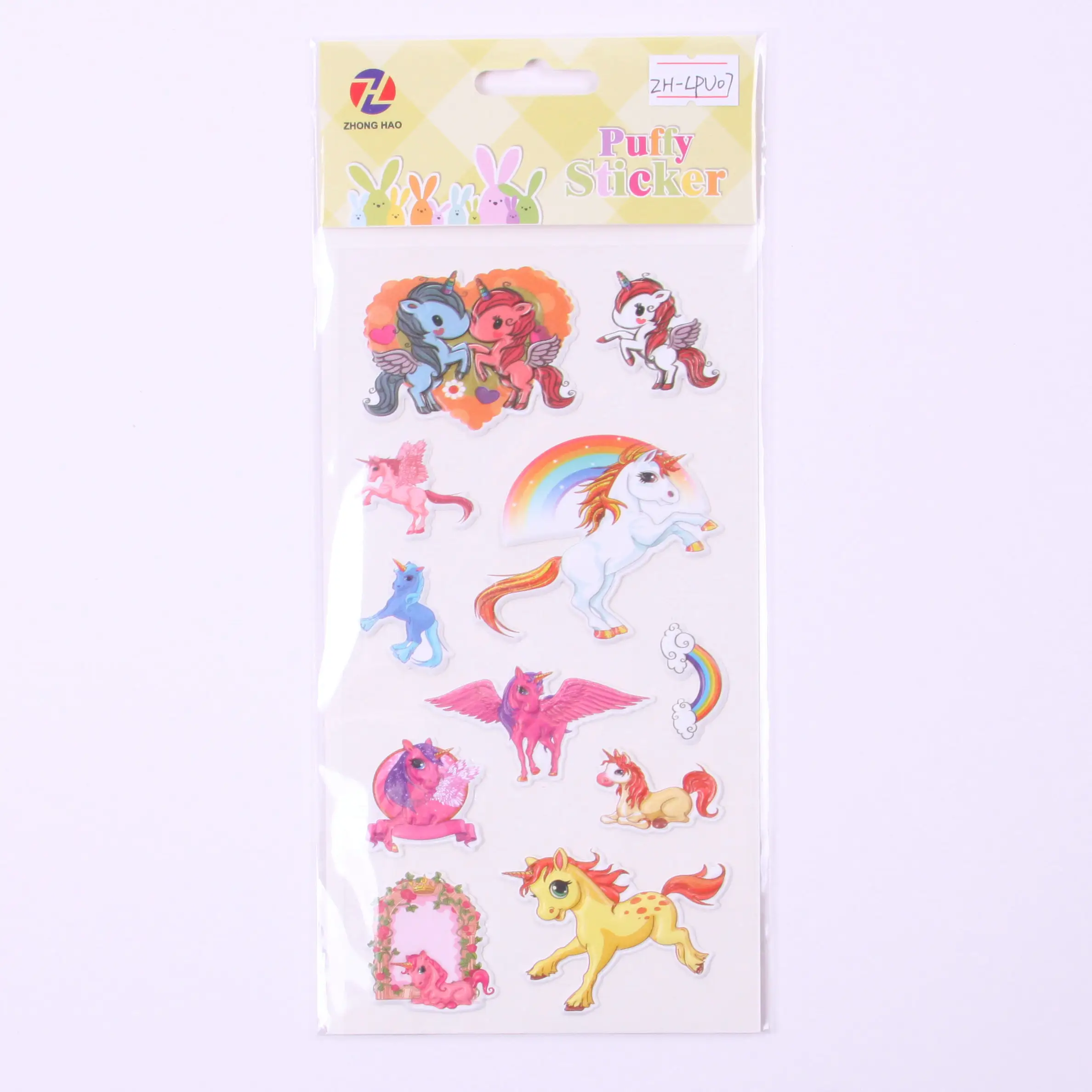 Wholesale Lovely Cute Puffy Sticker For Kids Cartoon 3D Puffy Sticker