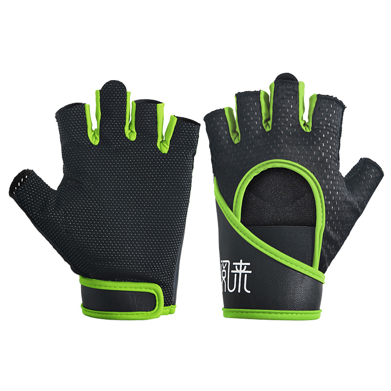 Factory hot sale Half finger Breathable and Comfortable Polyester Material Gym Weight Lifting Glove