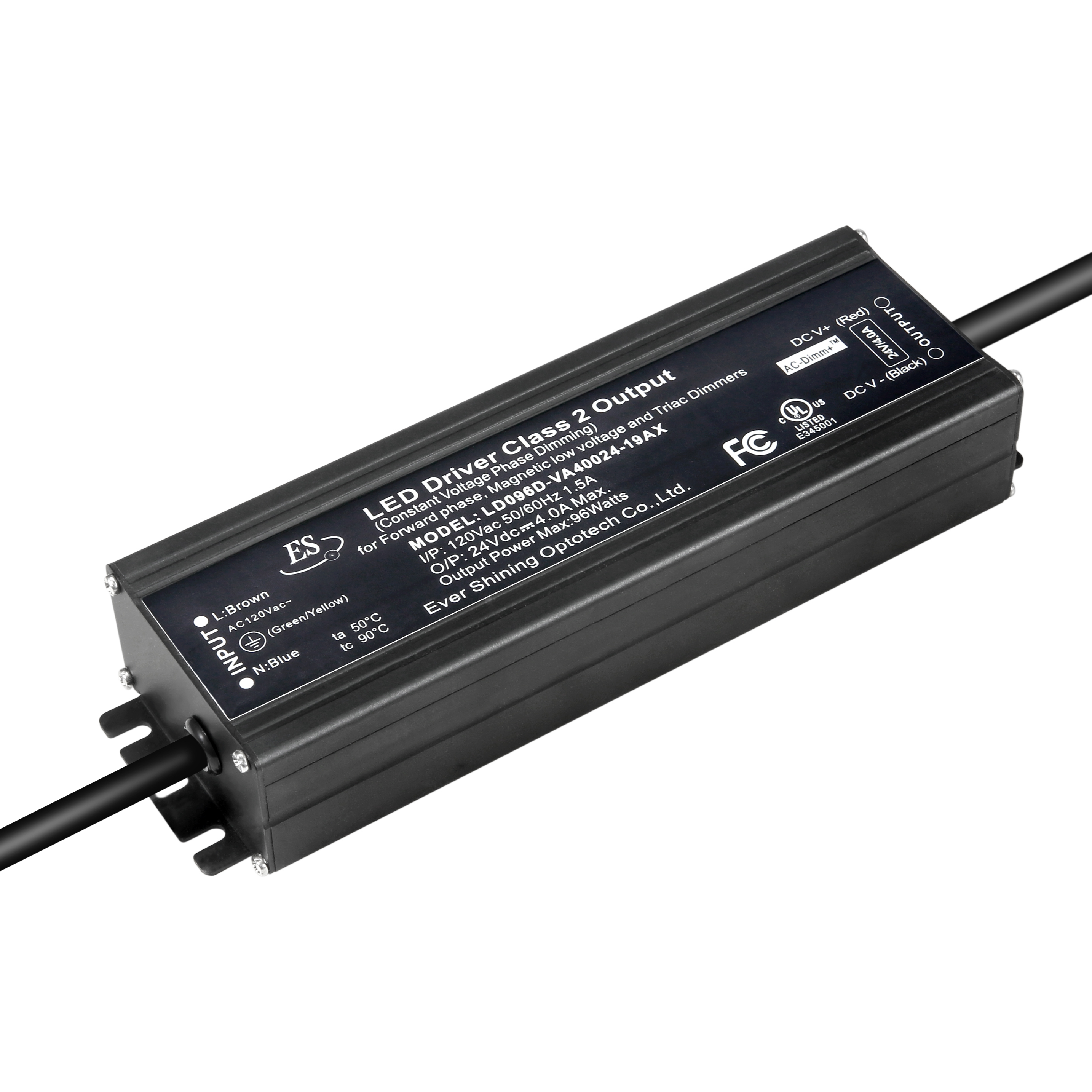 Es 230vac 24vdc Постоянное напряжение водонепроницаемый Ip67 24v Triac затемнения 100 Вт светодиодный драйвер