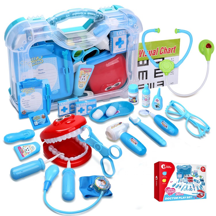 Gift Educational EN71 Certification Funny Medical Kit Role Play Set Kids Dentist Doctor Play Set Toys