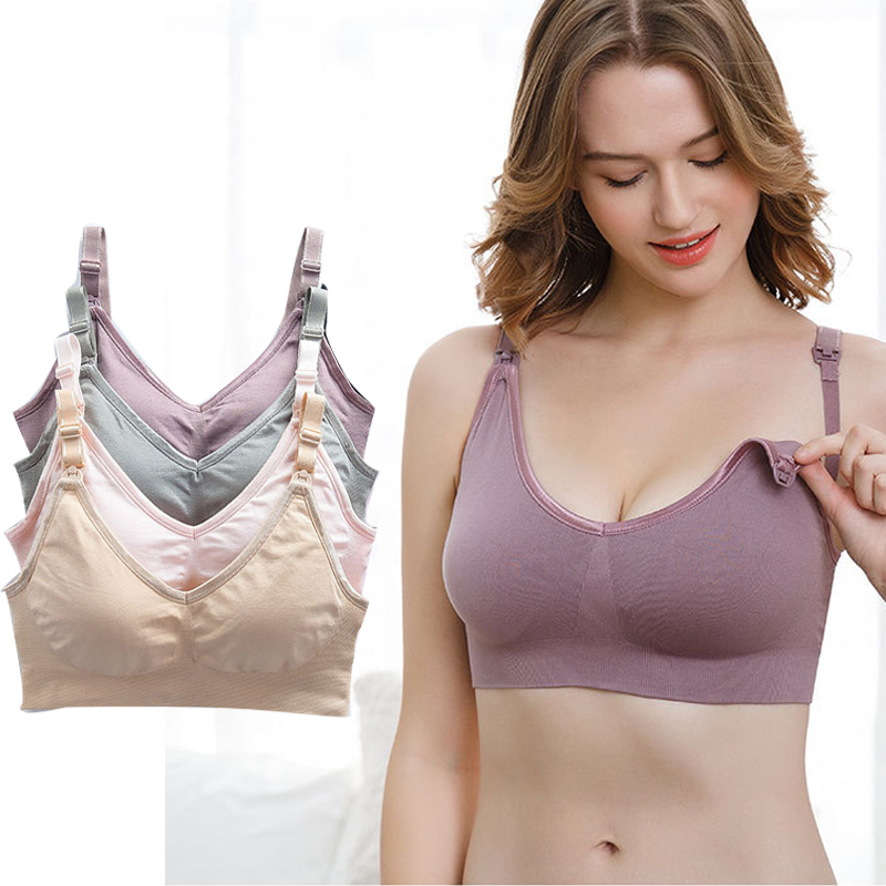 2021 Plus Size Wholesale Free Sample Breathable Buster Lifter Seamless Women Cross Sleeping Breastfeeding Maternity Nursing Bras