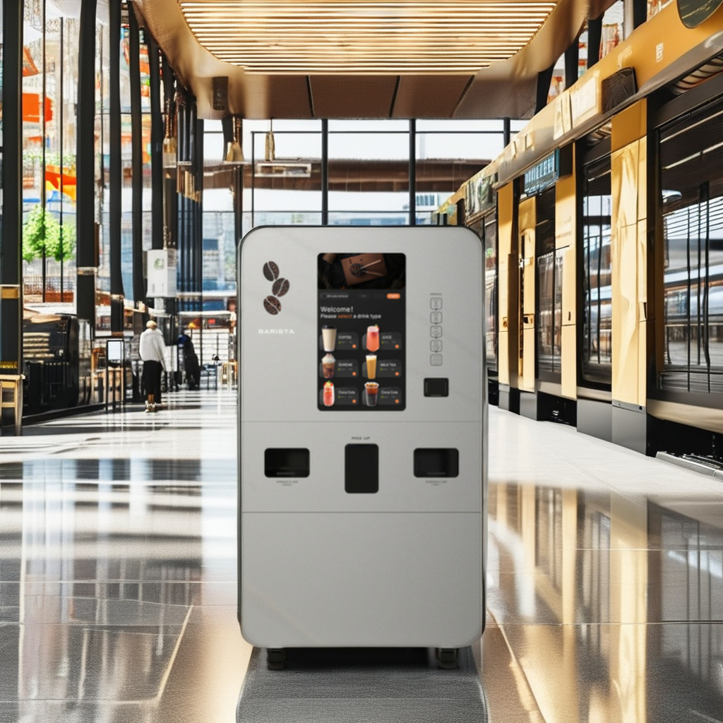 Commercial Automatic Coffee Tea Vending Machine Fresh Ground Beans for China Trade