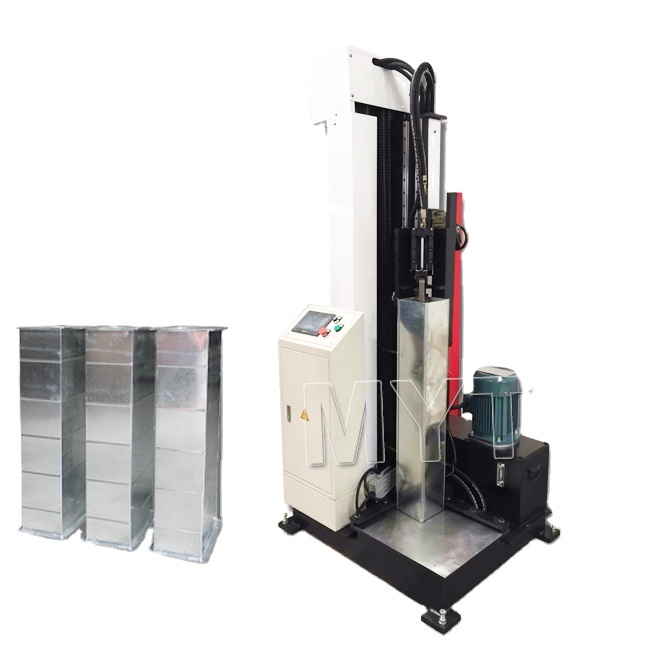 Hydraulic vertical duct zipper vertical rectangular ductwork zipper seam closing machine