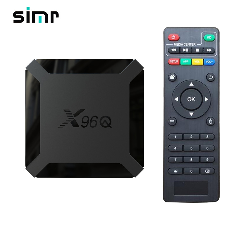Simr android tv box X96Q, 2 Гб оперативной памяти, 16 Гб встроенной памяти, H313 Quad core android10.0 Смарт ТВ коробка лучше, чем X96 мини Декодер каналов кабельного телевидения компьютерной приставки к телевизору