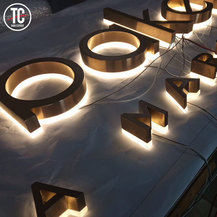Indoor 4000k led warm backlit bread shop logo sign