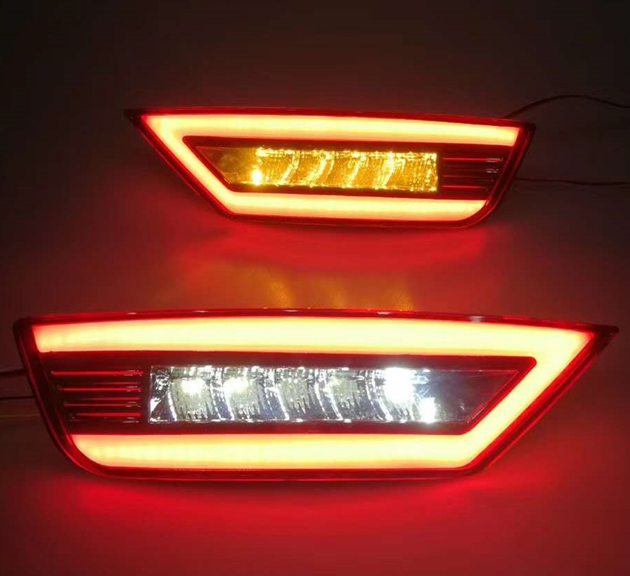 Красный Светодиодный отражатель для заднего бампера Ford EcoSport 2014, 2015, 2016, 2017, 2018, 2019, стоп-сигнал, стоп-сигнал, сигнал поворота