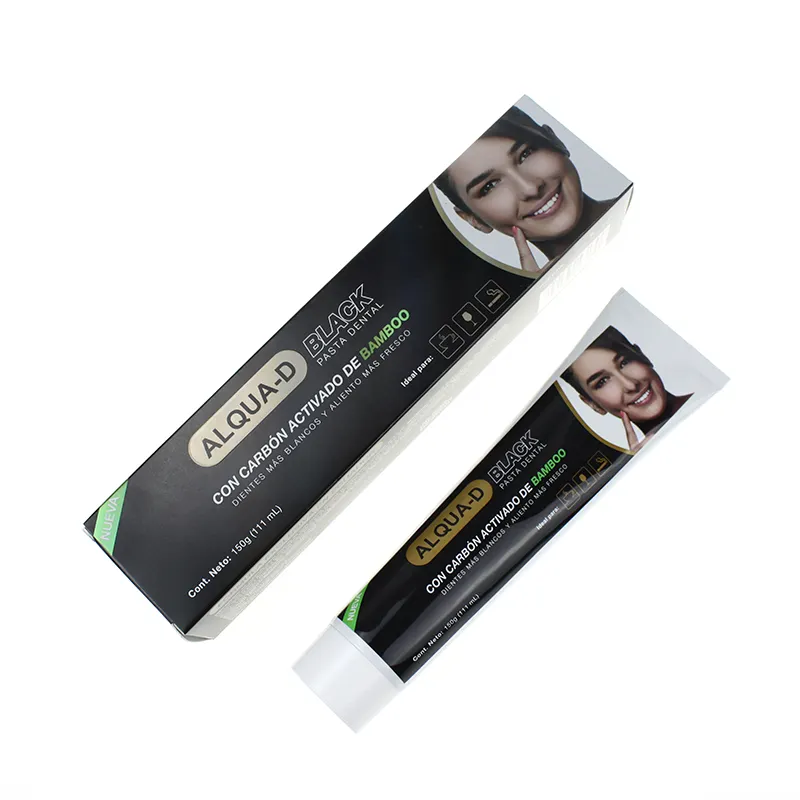 Whitening activated charcoal tooth paste natural mint flavor toothpaste