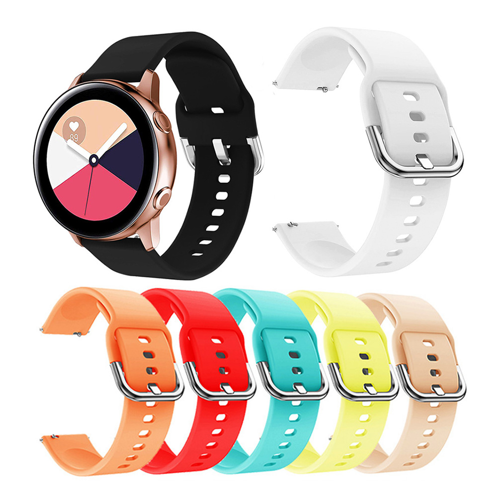 Ремешок силиконовый для смарт-часов, сменный резиновый браслет для Samsung Galaxy watch, 22 мм 20 мм