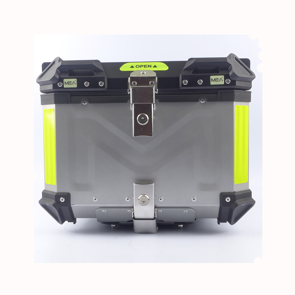 MEA Wholesale Motorcycle Parts And Accessories 45L 55L motorcycle trunk Aluminum Alloy Tail Box Delivery Box
