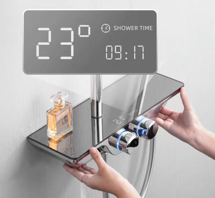 2021 новый дизайн smart Shower со светодиодной цветной цифровой смеситель для душа