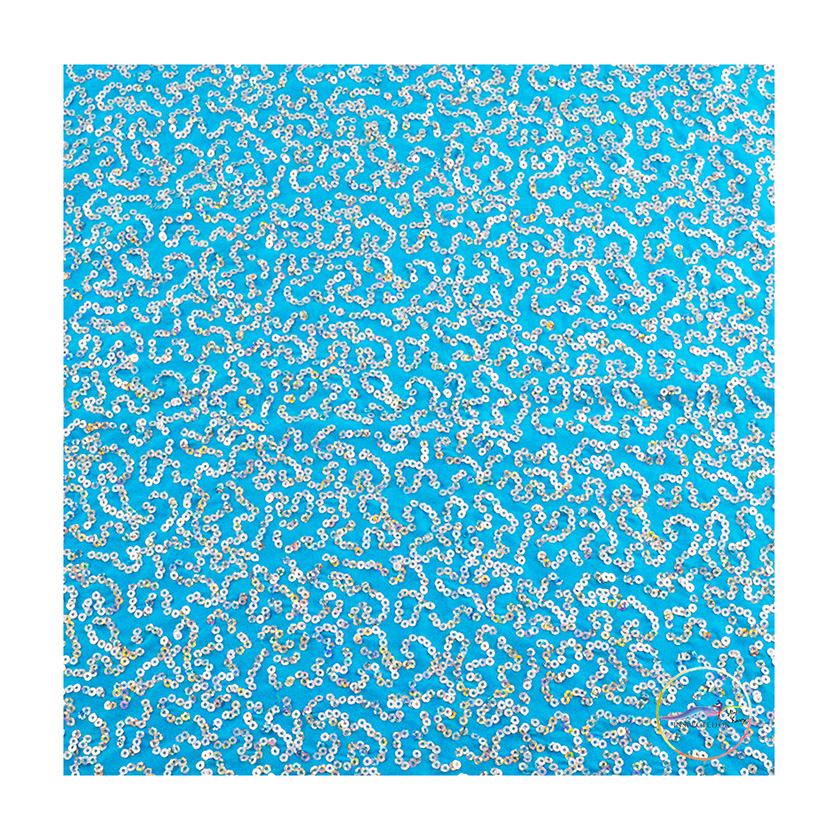 Nylon-spandex knitted sequin embroidered fabric household fabric 92%poly+8% spandex ASL31024 stage performance fabric