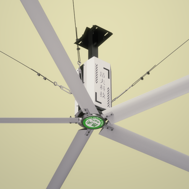 24FT HVLS вентиляторы с пятью лопастями из алюминиевого сплава, большой промышленный гигантский потолочный вентилятор hvls