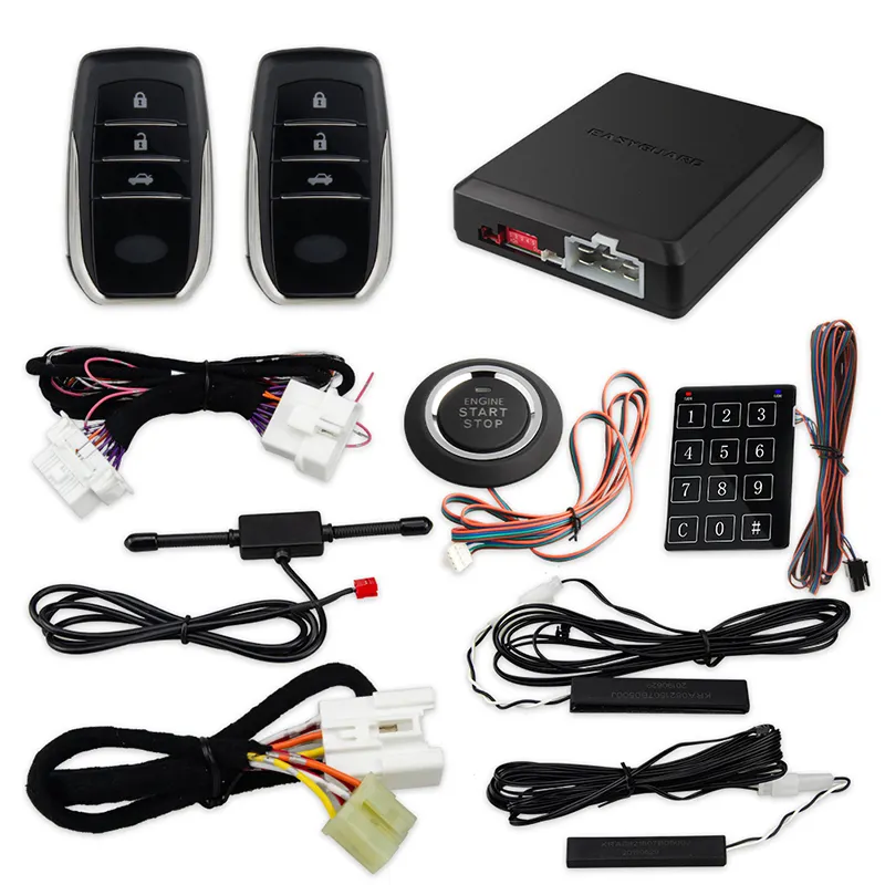 EASYGUARD keyless entry & push srart/stop button remote start engine EC003-1 car alarm system