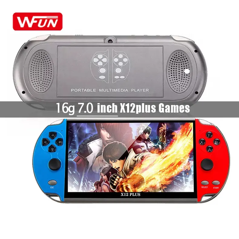 Консоль для видеоигр 7 дюймов 16 Гб X12 Plus Consola 20000 + игры для PSP портативная Ретро аркадная игровая консоль с двойным рокером