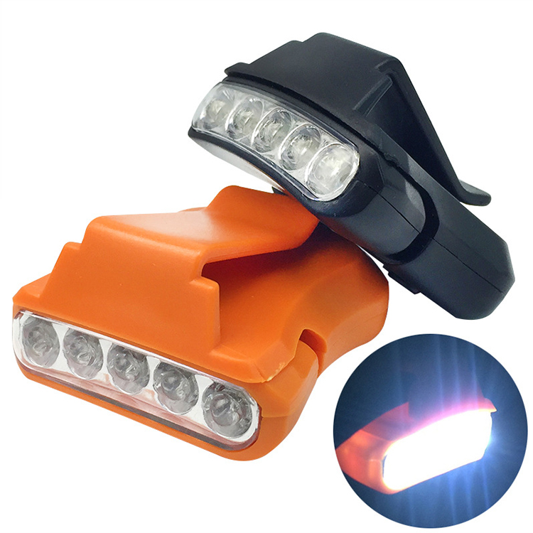 WeiHe 5LED фара дальнего света поворотный зажим-на шляпе Свет руки супер яркий светодиодный налобный фонарь фонари для кемпинга, для катания на велосипеде, для рыбалки