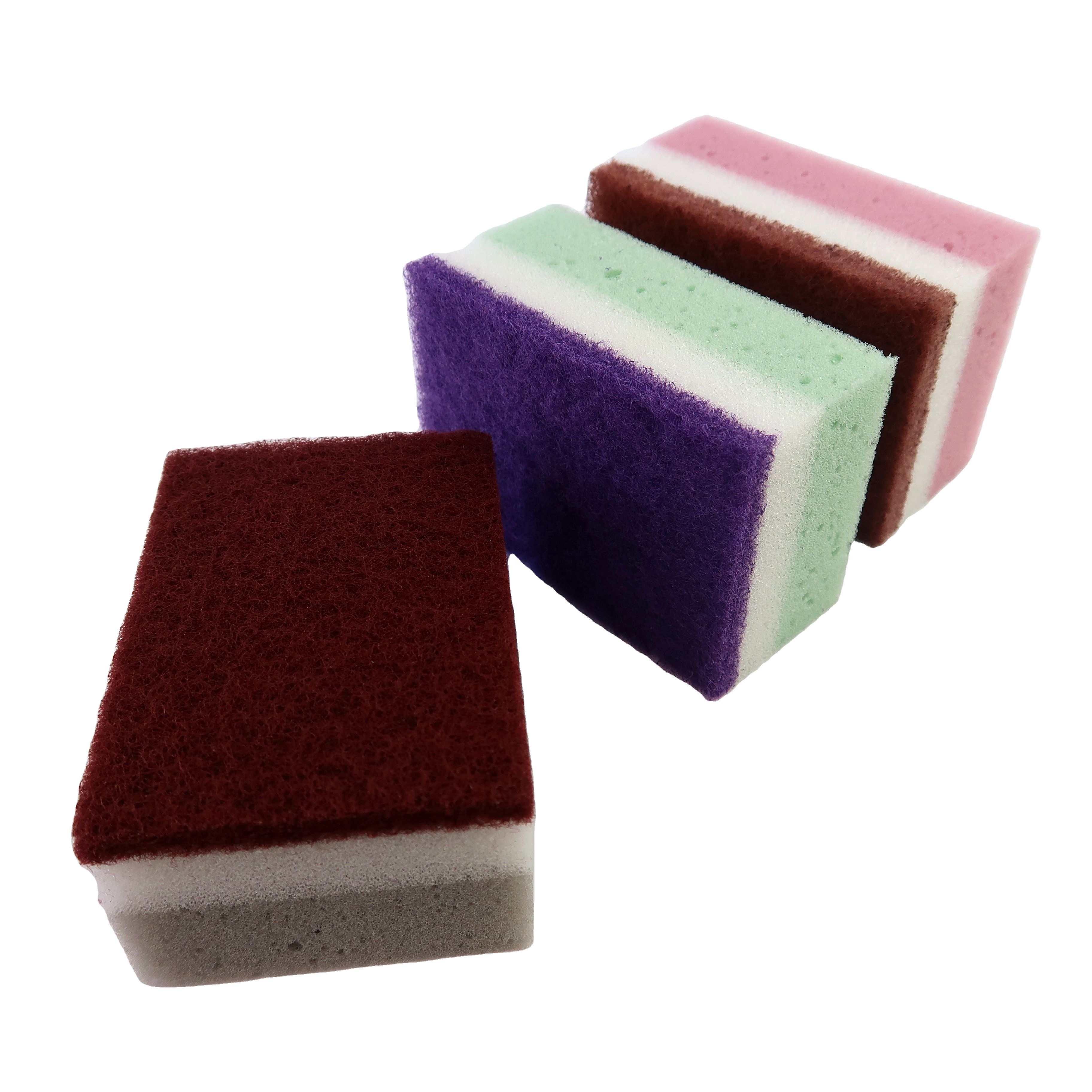 Polyurethane Scrub Scourer Eco Dishwashing Washable Felt Cleaning Sponge For Washing Dishes