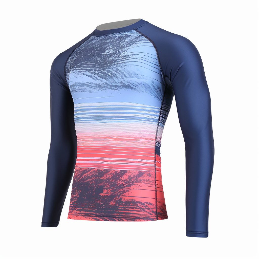 Rashguard для плавания, с длинным рукавом, с принтом, УФ-защитой, 50 +