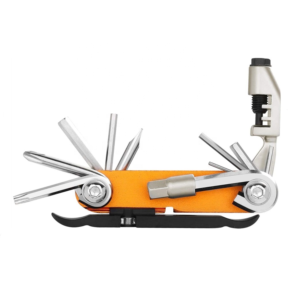Bike Multitool 15 in 1 Multi-Function Bike Bicycle Cycling Mechanic Repair Tool Kit Portable Hexagon Set BikeTire Wrench Tool