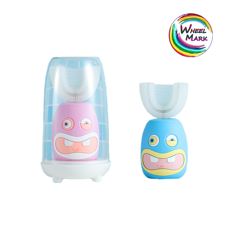 Oem New Design Childrens Food Grade Silicone Smart Vibrating U Shaped Electric Toothbrush