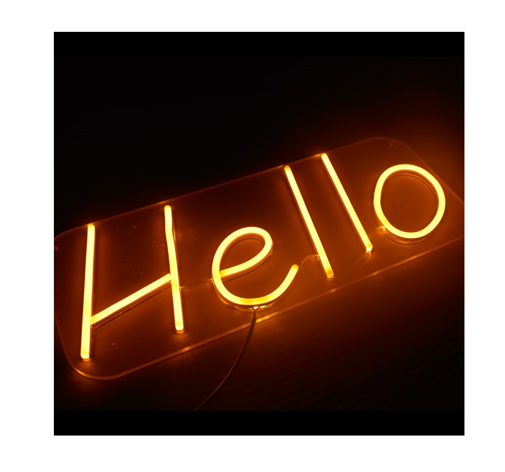 Hello Neon Signs LED Neon Light Sign Custom Company Logo Store Decoration Neon Letter Sign