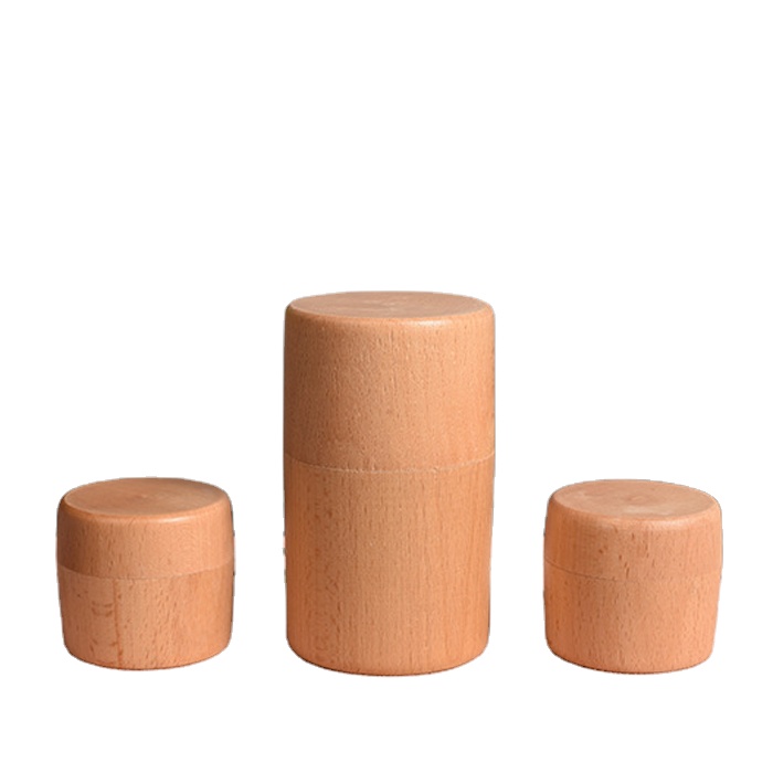 Fancy Round wood lid cylinder boxes tube packaging paper for tea coffee bamboo box round sunglasses bamboo box