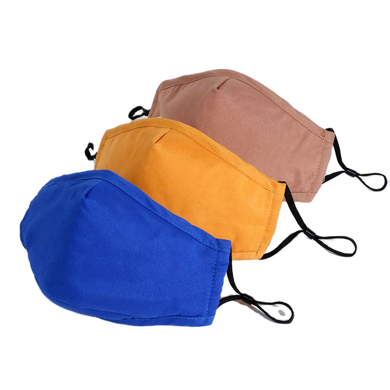 Wholesale pure color sunscreen cotton face cover-mask dust-proof adjustment ear band insertable filter customized logo facemask