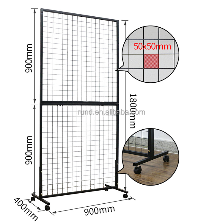 Hot Sale Wire Mesh Grid Panels Wall Hook Cheap Price Steel Display Stand for Stationery Stores and Shops