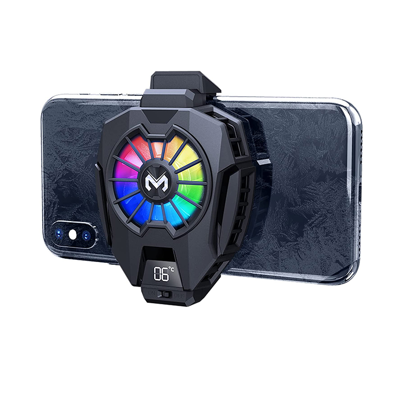 Best Selling Mobile Phone Cooler Radiator Cellphone Cooling Fan With Temperature Display For Video Live  VLOG  Mobile Game