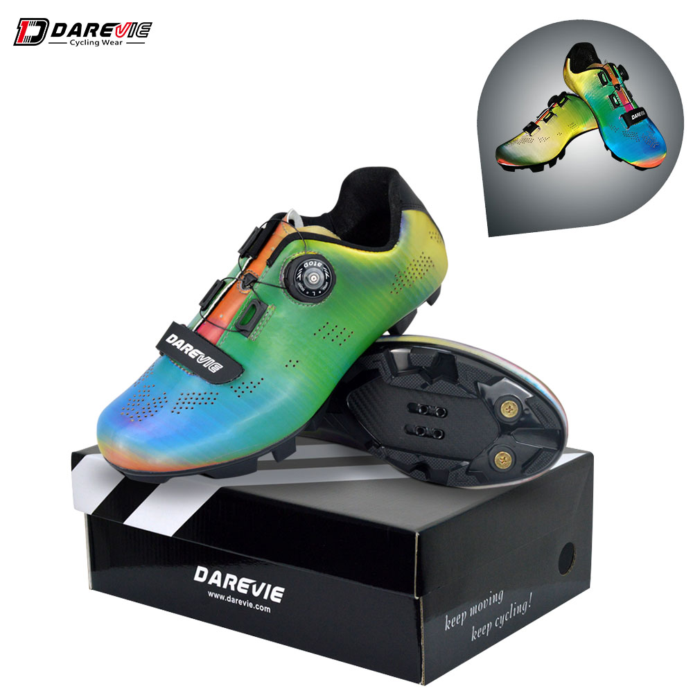 Darevie custom zapatillas ciclismo Хамелеон Светоотражающие самоблокирующиеся велосипедные ботинки SPD обувь для горного велосипеда