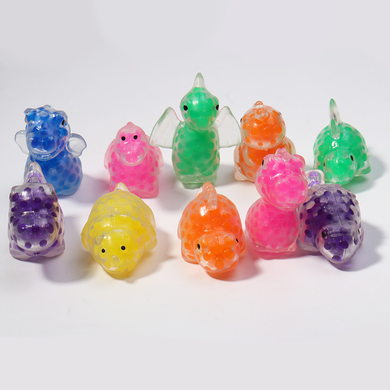 Soft and Squishy Unisex Stress Relief Dinosaur Squeeze Balls with Water Beads Vent Toys