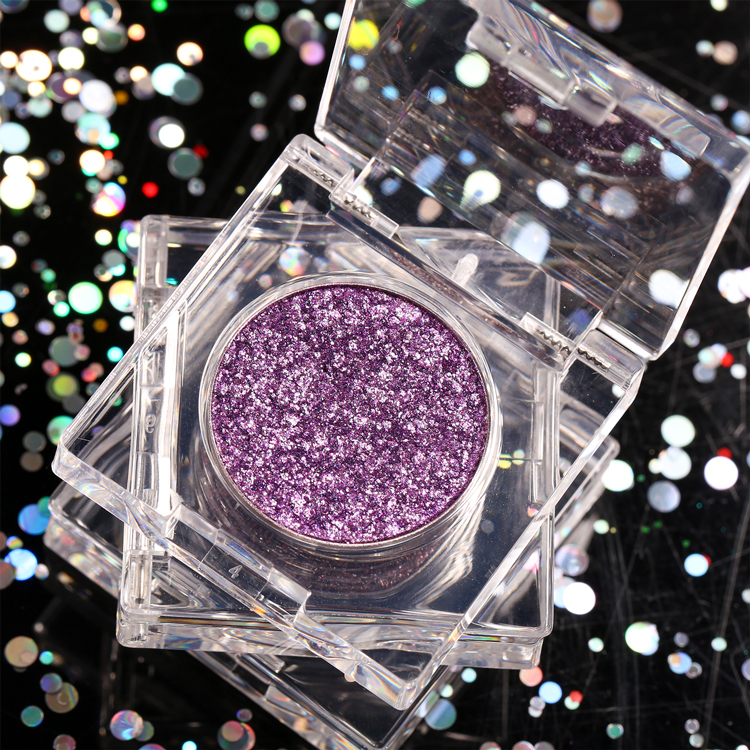 New Trending 16 Colors High Sparkle Pressed Powder Eyeshadow Pigment Glitter Shiny Cosmetic Make Up Single Palette