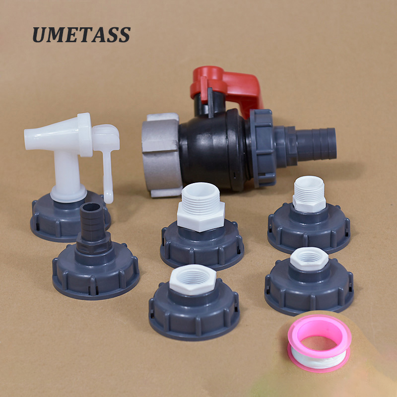 Plastic butterfly IBC valve fitting