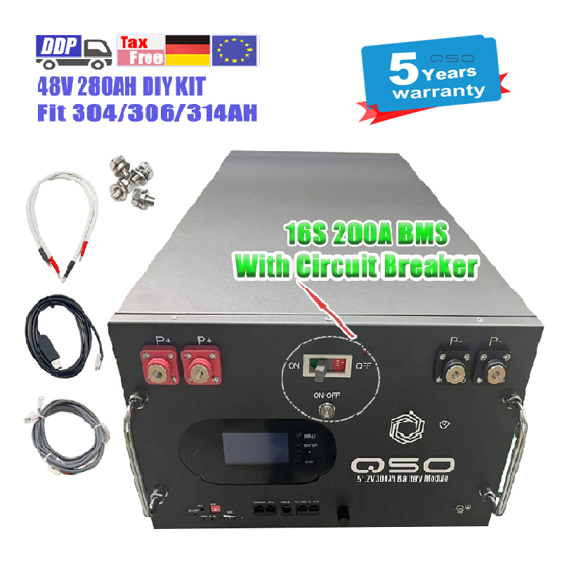 Fast Delivery Eu Warehouse Diy Kit 48V 280 16s 51.2V 230Ah 280Ah 330AH 320AH 314AH 48V V2 V3 Lithium Lifepo4 Battery Box Racks