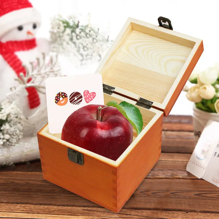 Wooden Box Wood Box Delicate Small Pine Wood Natural Color Wooden Packaging Boxes