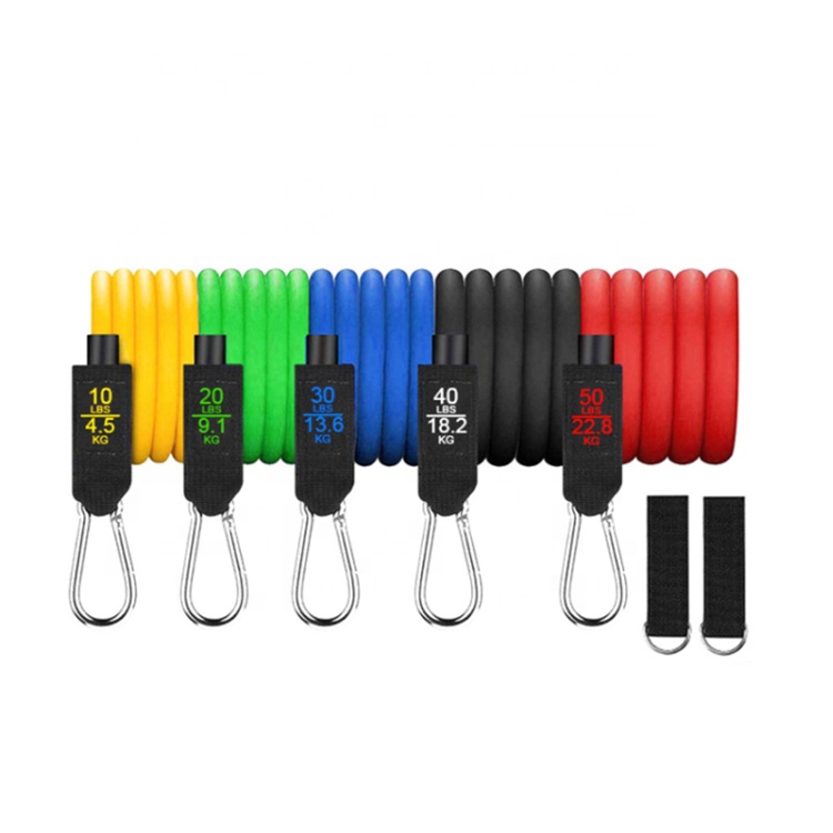 Resistance Bands Set (11pcs), Exercise Bands with Door Anchor, Handles, Carry Bag, Legs Ankle Straps for Resistance Training