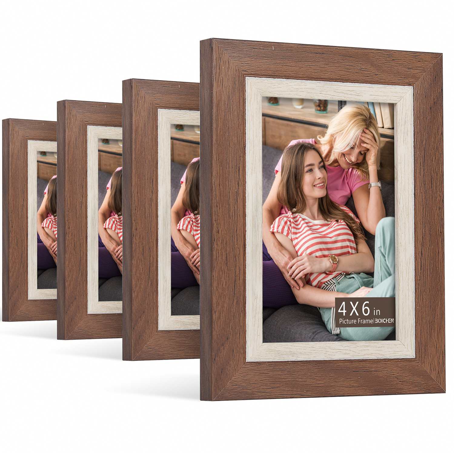Factory Hot Sale PS Photo Frame Family Set with Home Decoration Art 4x6  Set of 4 Pack 