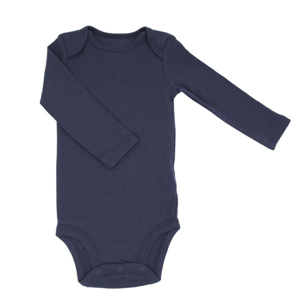 wholesale Newborn baby clothes solid soft organic cotton infants bodysuit baby romper full sleeve set